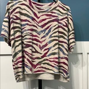 Purple and Blue Boxy Relaxed T-Shirt